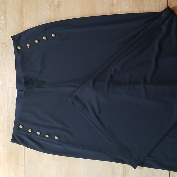 Lauren Ralph Lauren Wide Leg Sailor Pants, size 6, gold buttons, elastic… - Picture 5 of 8